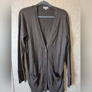 Joseph A Grey Cardigan With Pockets